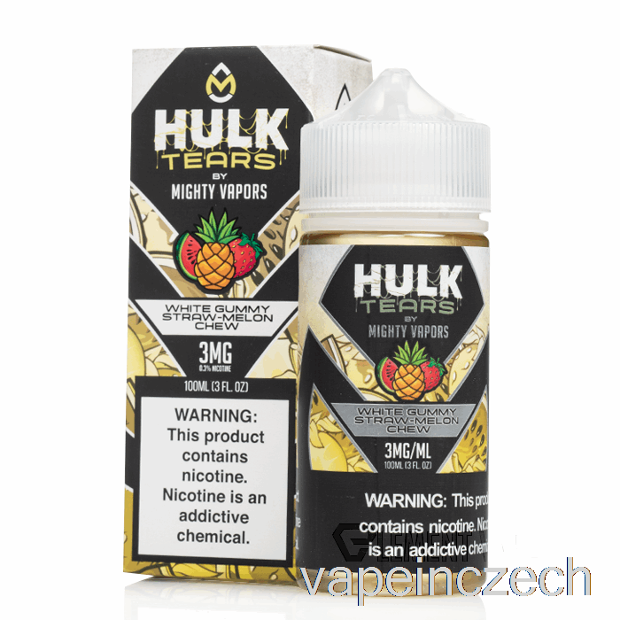 Bílý Gumový Slámový Meloun žvýkací - Hulk Slzy - 100 Ml 0mg Vape Bez Nikotinu